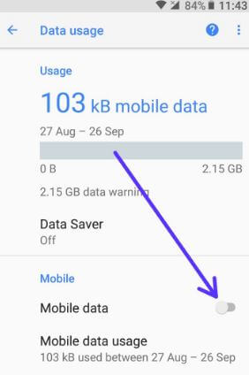 วิธีลดการใช้ข้อมูลมือถือบน Android Oreo 8 / 8.1