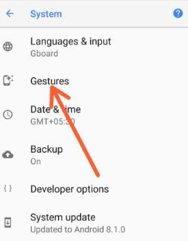 วิธีใช้ท่าทางสัมผัสบน Android 8.1 Oreo