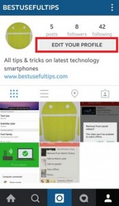 วิธีแก้ไขโปรไฟล์บนโทรศัพท์ Android Instagram