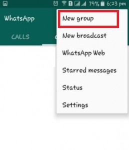 วิธีสร้างกลุ่มใน WhatsApp Android