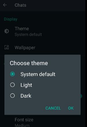 วิธีเปิดใช้งาน WhatsApp Dark Mode บน Android 10, 9 Pie