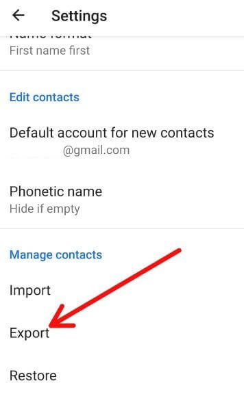 วิธีการส่งออกผู้ติดต่อใน Android 9 Pie