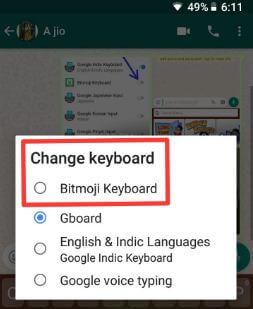 วิธีเปลี่ยนแป้นพิมพ์ Bitmoji บนโทรศัพท์ Android