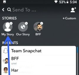 เพิ่ม GIF แบบเคลื่อนไหวในเรื่องราวของ Snapchat ใน Android