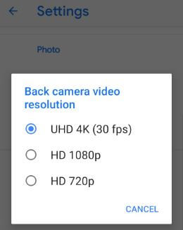 ถ่ายวิดีโอ 4K บน Google Pixel 3 XL