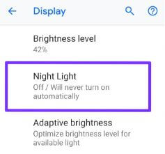 วิธีเปิด / ปิดไฟกลางคืนใน Pixel 3 และ Pixel 3 XL