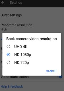 จับภาพวิดีโอ 4k ในโทรศัพท์ Google Pixel