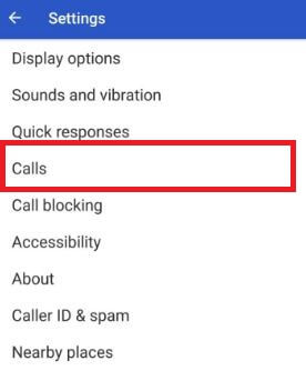 แตะที่การโทรภายใต้การตั้งค่าในโทรศัพท์พิกเซลของคุณ
