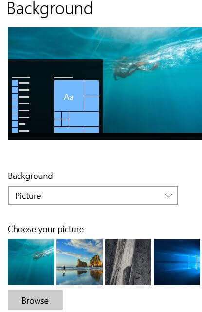 วิธีเปลี่ยนภาพพื้นหลัง Windows 10