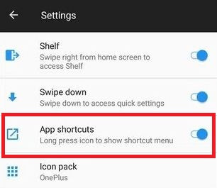 วิธีปิดใช้งานทางลัดแอพใน OnePlus 5